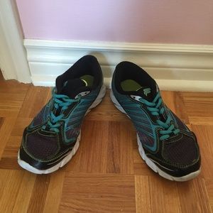 Fila blue and purple running shoes